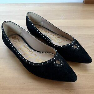 Sam Edelman Rini pointed toe black suede studded flats